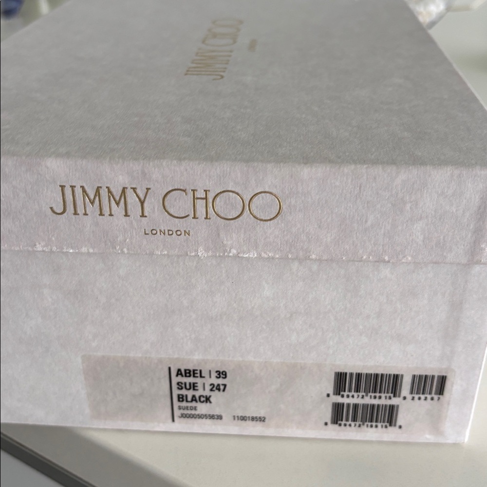 Jimmy Choo Abel 100 mm Black Suede Pumps Patent heel. Size 39 - Picture 5 of 11